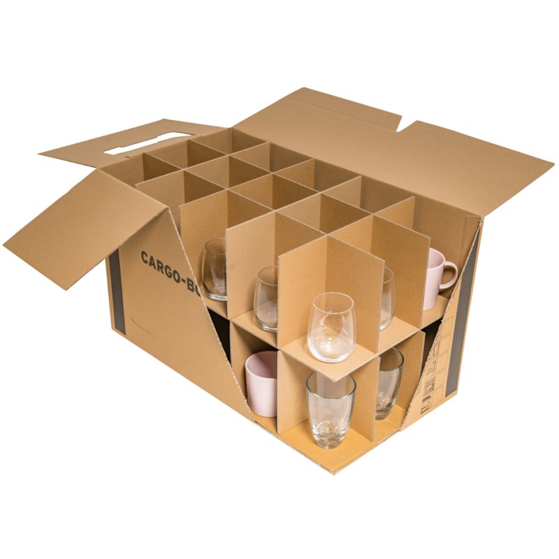 SMARTBOXPRO carton vitré, carton ondulé, 15-30 compartiments, 5 pièces