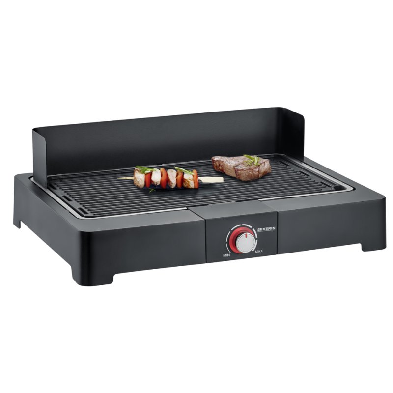 SEVERIN gril de table PG 8567, noir, plaque de cuisson 450×260 mm