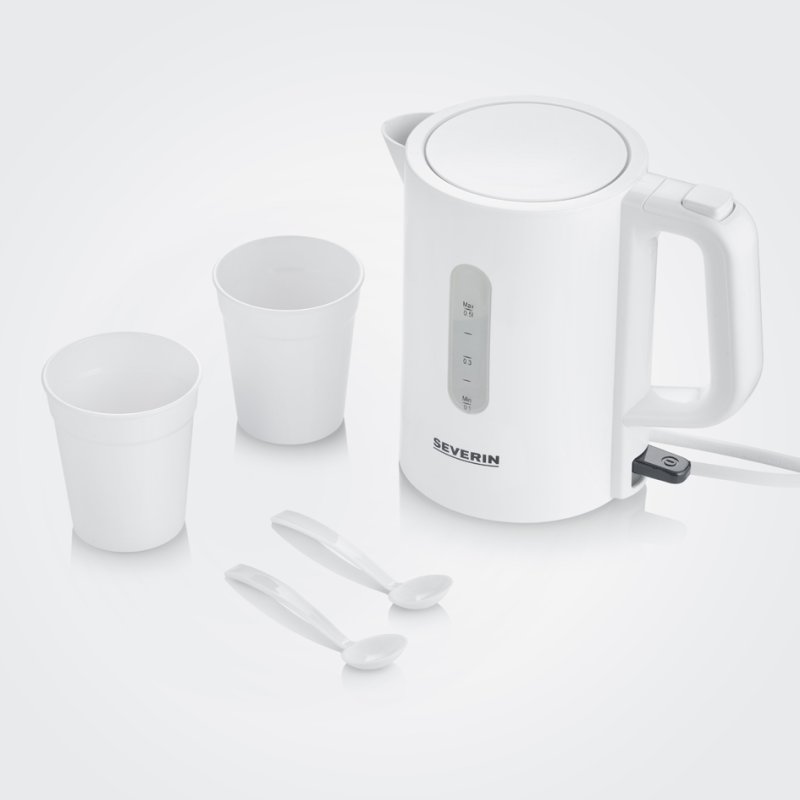 SEVERIN travel kettle WK 3462, 0.5 litre, white, BPA-free
