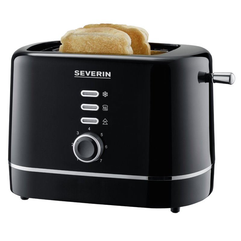 SEVERIN Grille-pain 2 fentes AT 4321, noir, 850 Watts