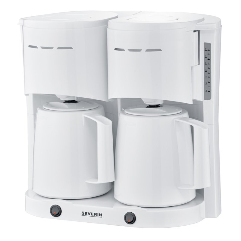SEVERIN coffee maker KA 9314, double filter, white, 8 cups