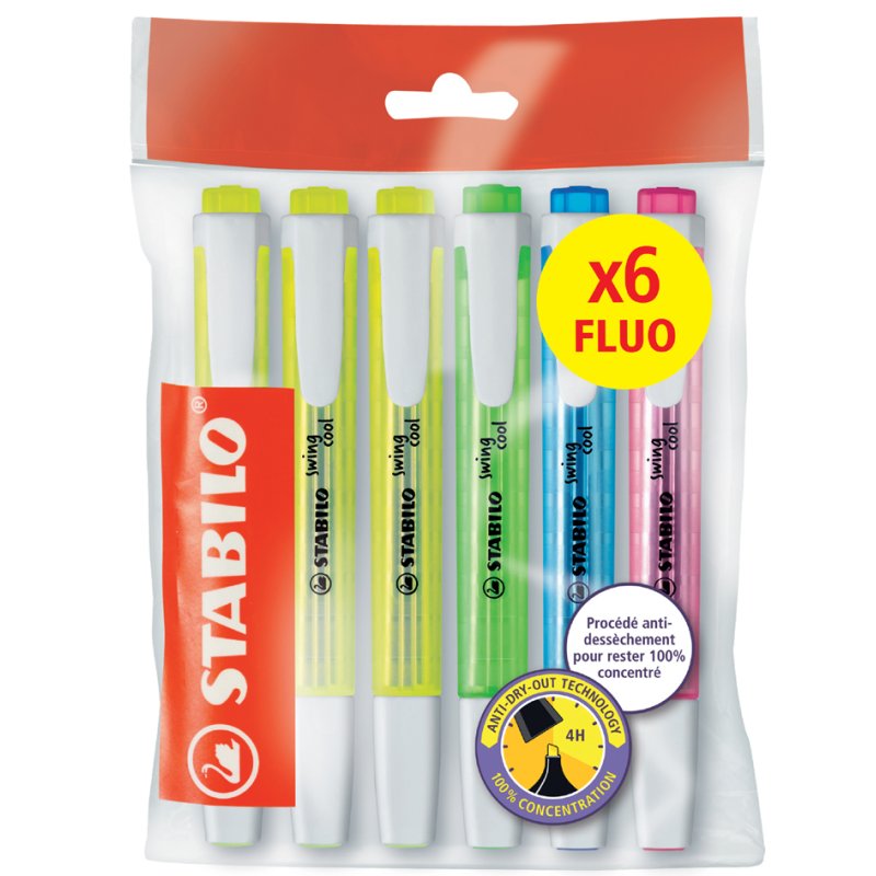 STABILO highlighters Swing Cool pastel, 6 pieces, 1-4 mm