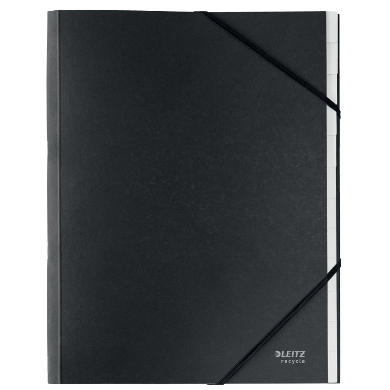 LEITZ trieur recyclé, A4, noir, 12 compartiments