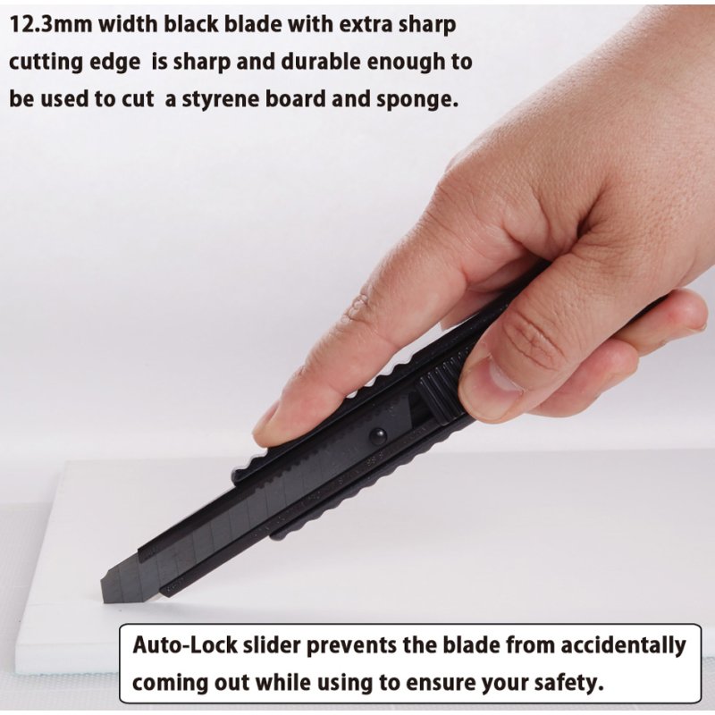 NT Cutter PMGH-EVO2 Snap-off Knife, aluminium, 12.3 mm, black