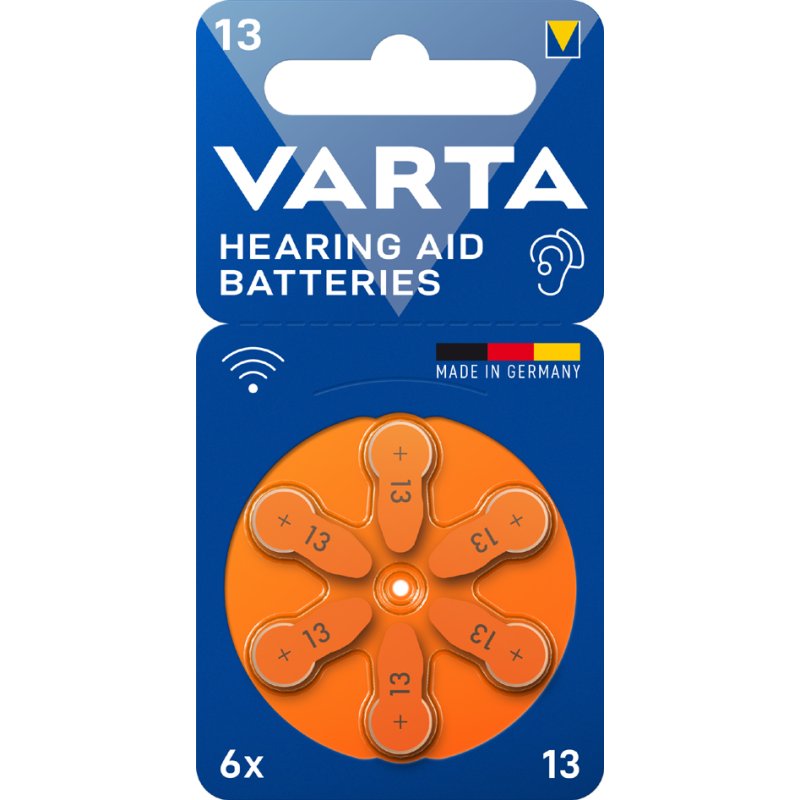 VARTA hoortoestel batterijen 10, zink-lucht, 1,45V, 6 stuks
