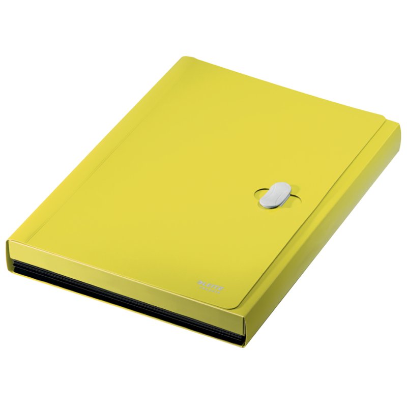 LEITZ Recycle expanding folder A4, 5 compartments with extra storage pocket, yellow