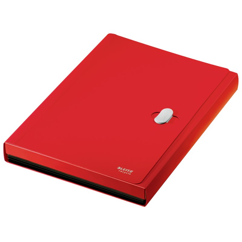 LEITZ Recycle expanding folder A4, 5 compartments with extra storage pocket, yellow