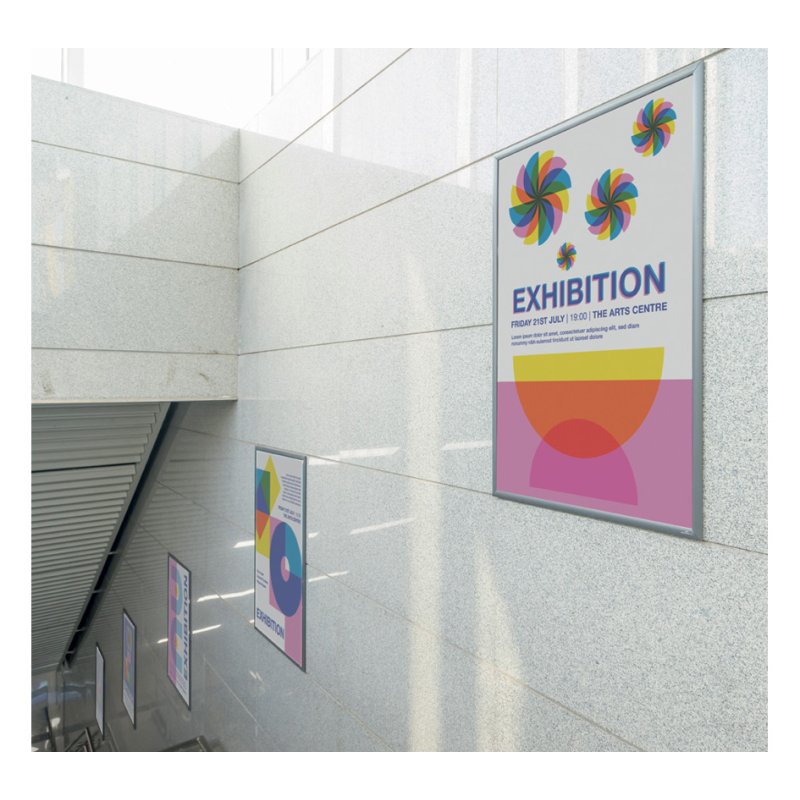 DURABLE porte-document mural A3, profil aluminium 25 mm, argent