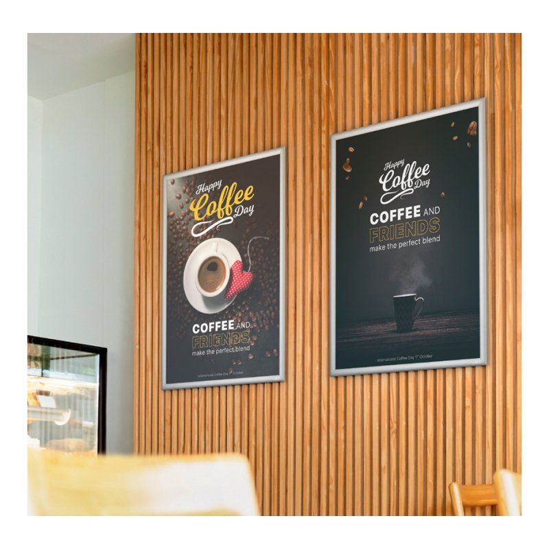 DURABLE porte-document mural A3, profil aluminium 25 mm, argent