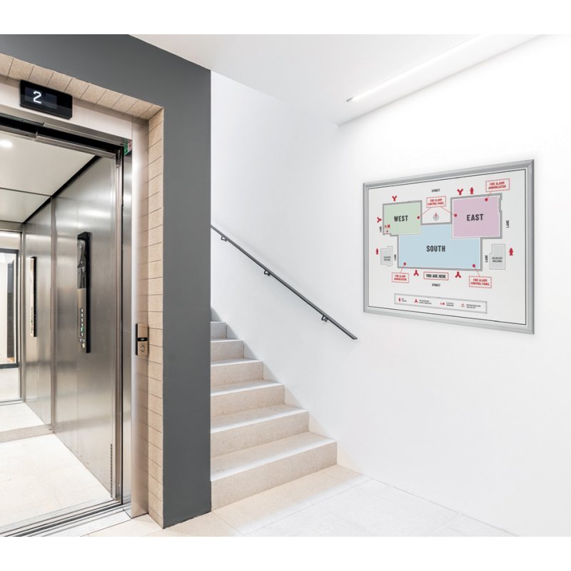 DURABLE porte-document mural A3, profil aluminium 25 mm, argent