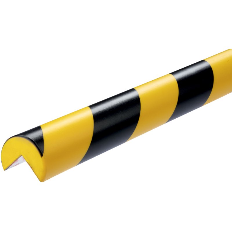 DURABLE profilé de protection d'angle C19, adhésif, noir/jaune, 1 mètre
