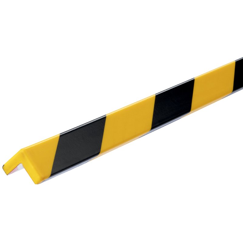 DURABLE profilé de protection d'angle C19, adhésif, noir/jaune, 1 mètre