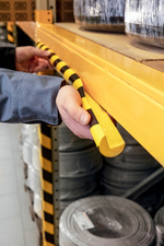 DURABLE hoekbeschermingsprofiel C25R, rond, zwart/geel, 1 meter