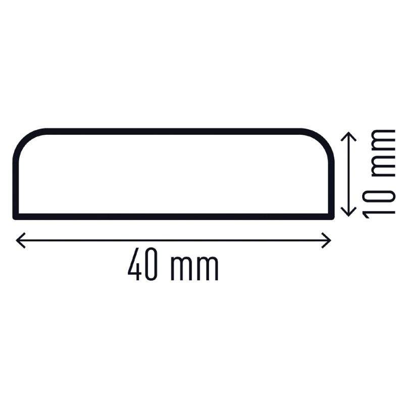 DURABLE profil de protection de surface S10, adhésif, 1 mètre, noir/jaune