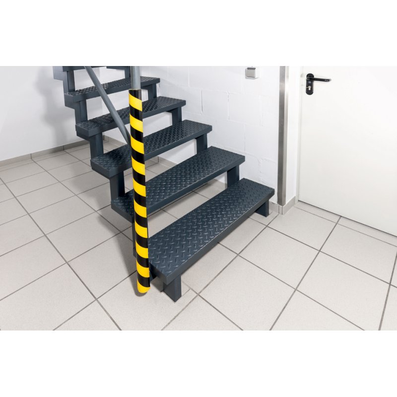 DURABLE buisbeschermprofiel P30, zwart/geel, zelfklevend