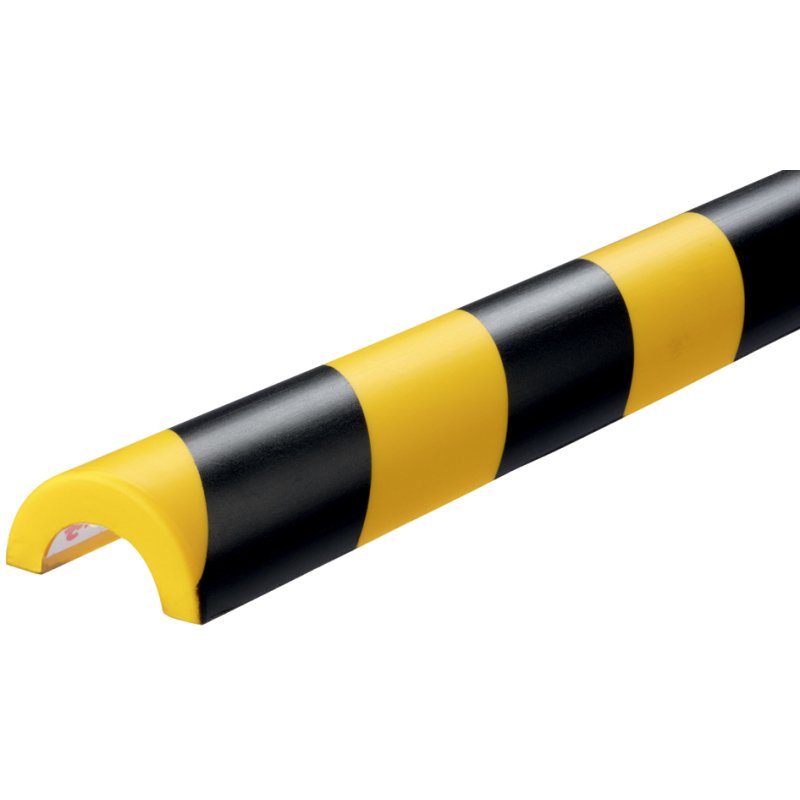 DURABLE buisbeschermprofiel P30, zwart/geel, zelfklevend
