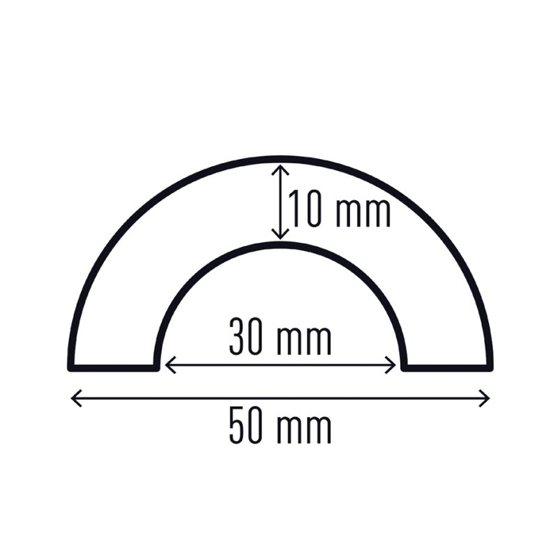 DURABLE buisbeschermprofiel P30, zwart/geel, zelfklevend