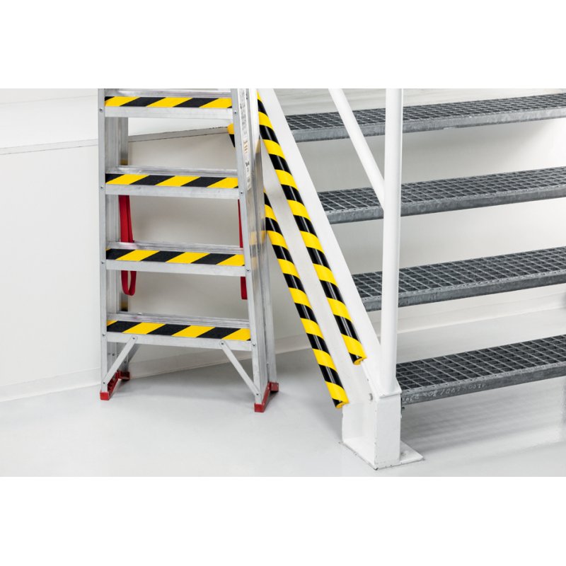 DURABLE kantbeschermingsprofiel E8R, zwart/geel, 1 meter