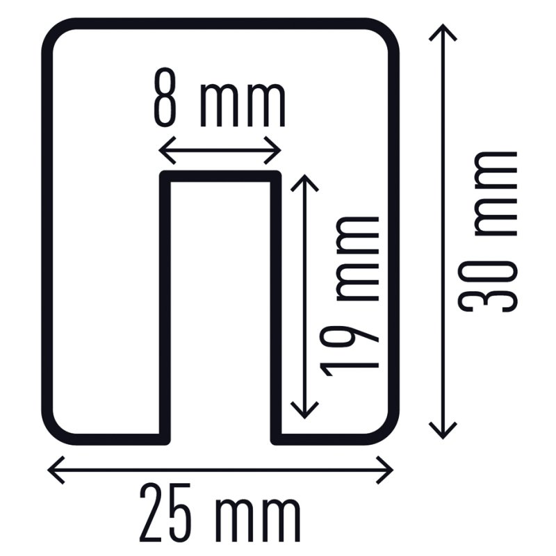 DURABLE kantbeschermingsprofiel E8R, zwart/geel, 1 meter