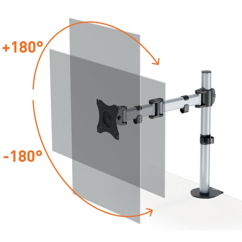 DURABLE monitorarm SELECT voor 1 monitor, tafelklem, tot 27 inch, VESA-halterung