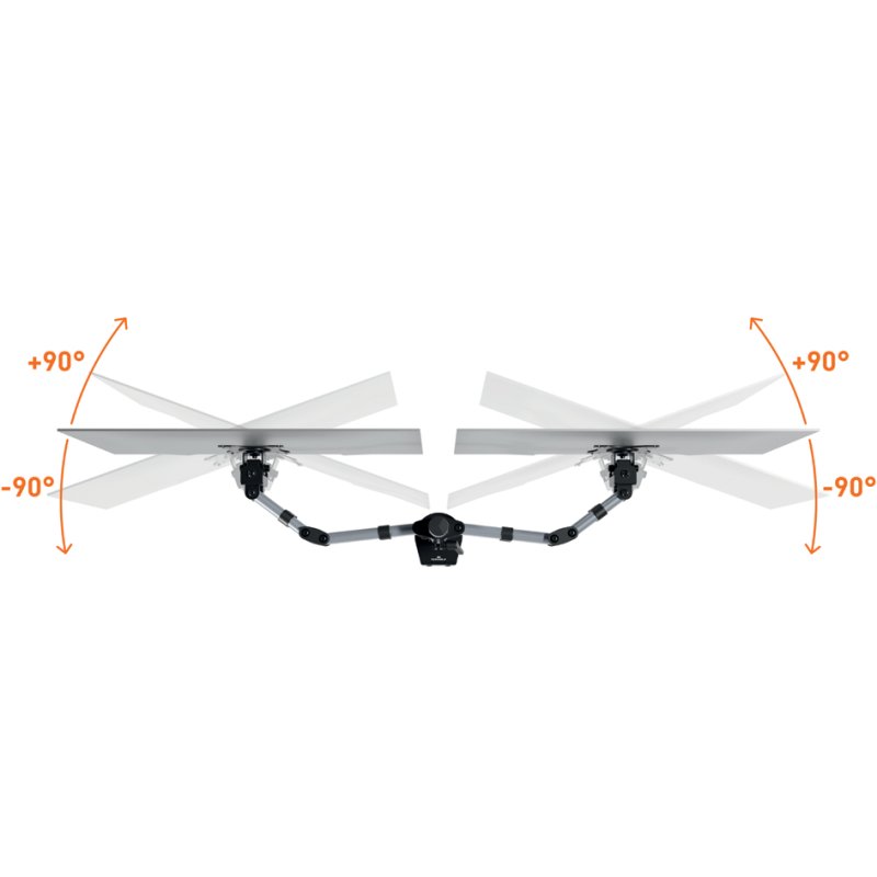 DURABLE monitorarm SELECT voor 2 monitoren, klembevestiging, 27 inch, zilver/zwart