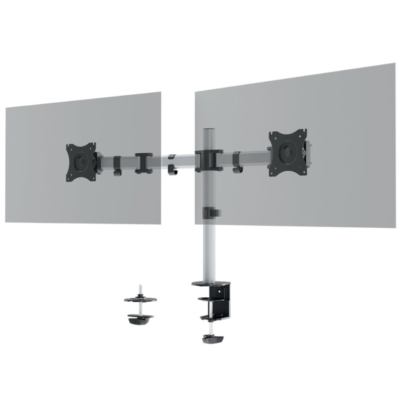 DURABLE monitorarm SELECT voor 2 monitoren, klembevestiging, 27 inch, zilver/zwart