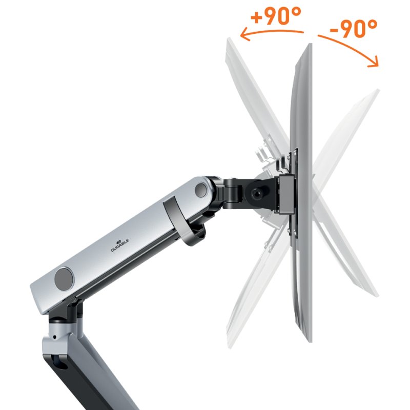 DURABLE monitorarm SELECT PLUS, 2 monitoren, klembevestiging, tot 32 inch