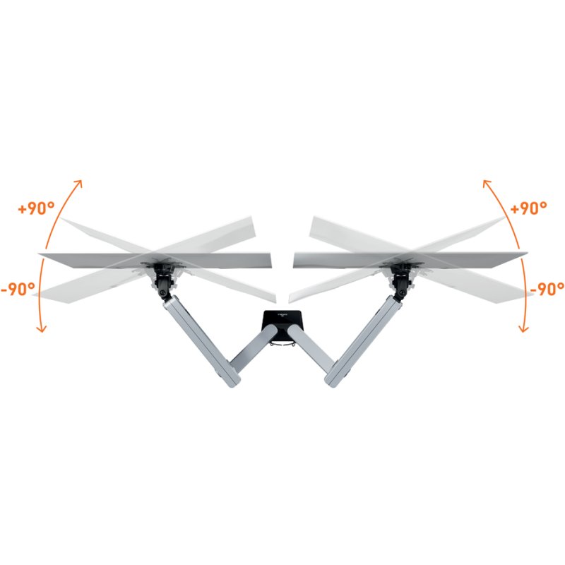 DURABLE monitorarm SELECT PLUS, 2 monitoren, klembevestiging, tot 32 inch