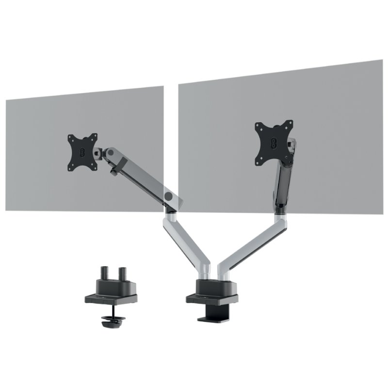 DURABLE monitorarm SELECT PLUS, 2 monitoren, klembevestiging, tot 32 inch
