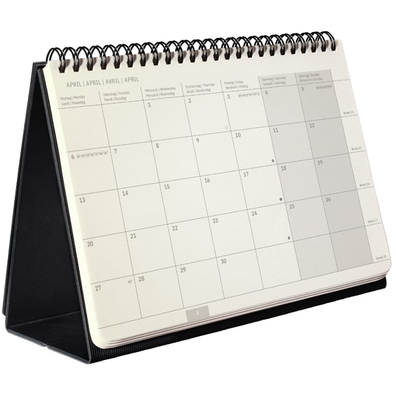 Sigel Calendrier de Bureau Conceptum 2027, A5 paysage, noir, 144 pages