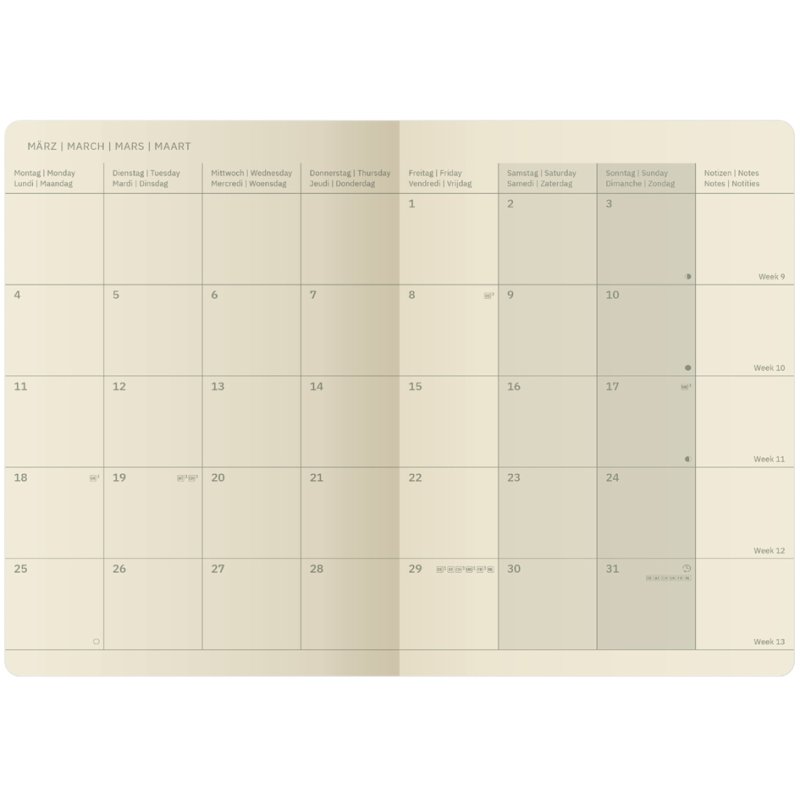 sigel Kalenderboek Conceptum 2027, A5, softcover, midnight blue