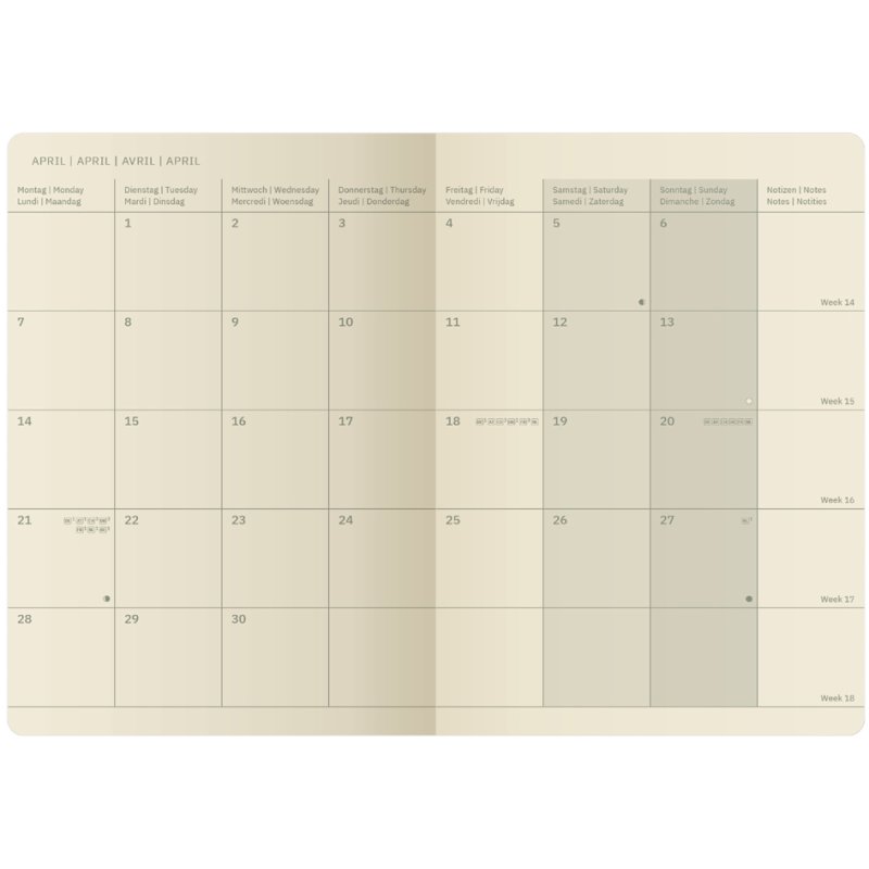 sigel Agenda Conceptum 2027, A6, midnight blue, couverture souple