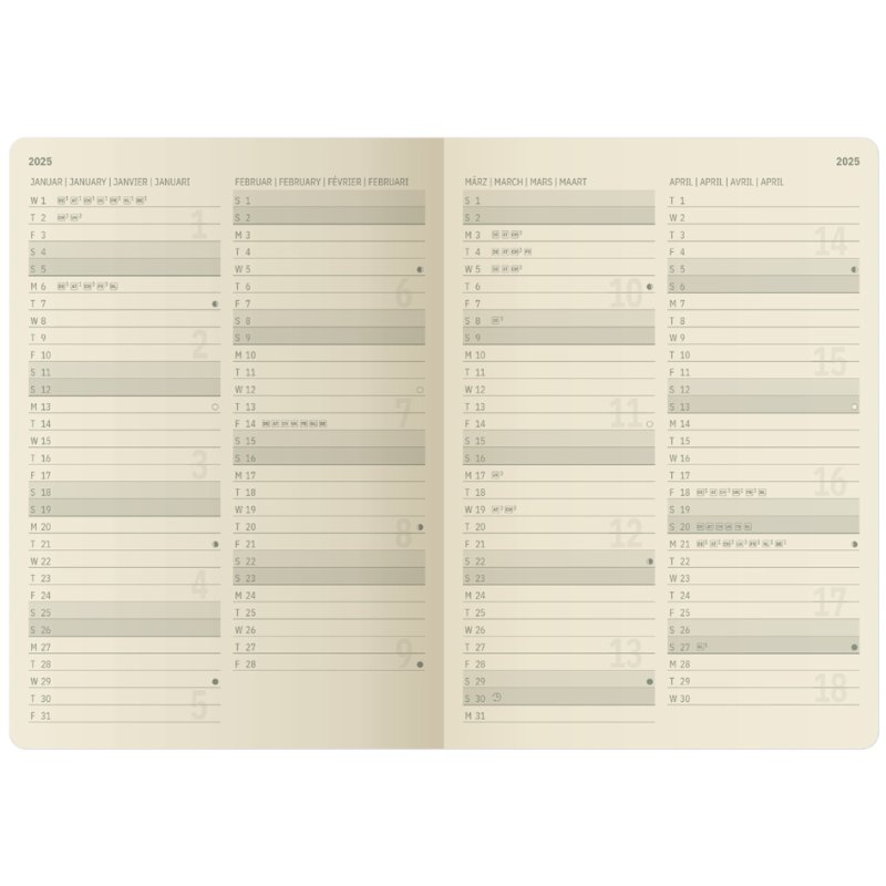sigel Agenda Conceptum 2027, A6, midnight blue, couverture souple