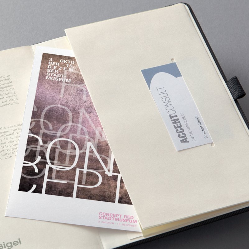 sigel calendrier journalier Conceptum 2027, A6, noir, 400 feuilles