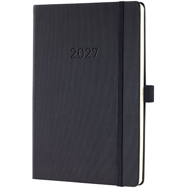 sigel Agenda Hebdomadaire Conceptum 2027, A5, couverture rigide, noir