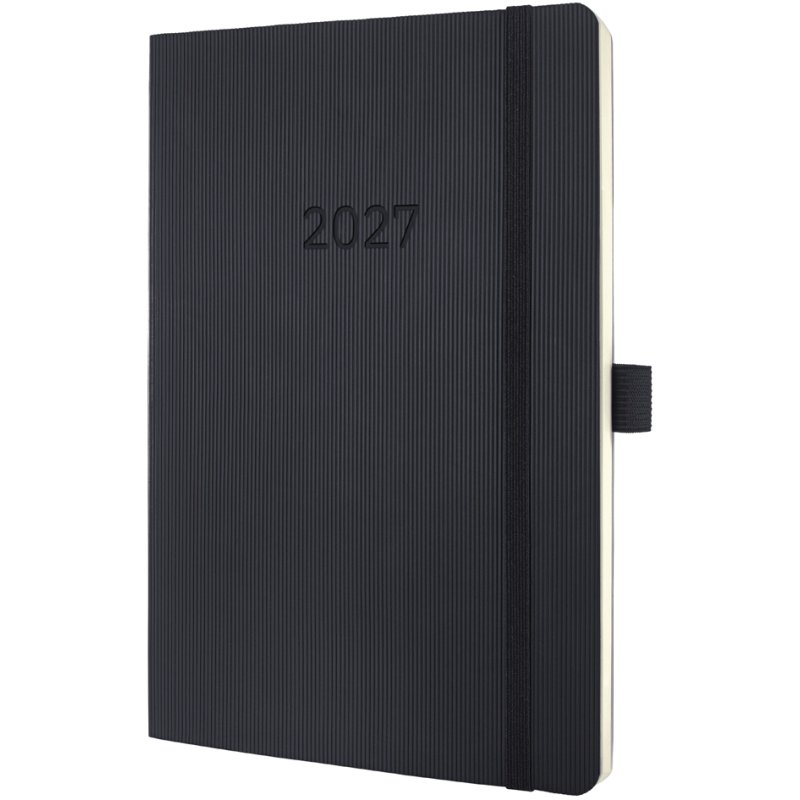 sigel week calendar Conceptum 2027, 145 x 210 mm, softcover, black