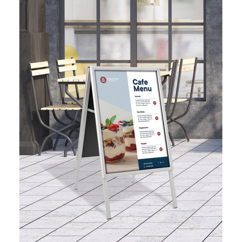 EUROPEL porte-affiche CLASSIC, A1, argent, profil 32 mm