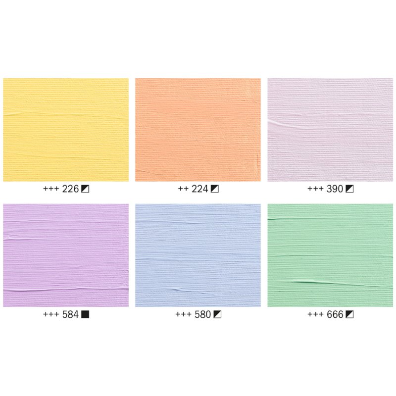 Royal Talens peinture acrylique Art Creation pastel set, 6 x 12 ml, 6 couleurs