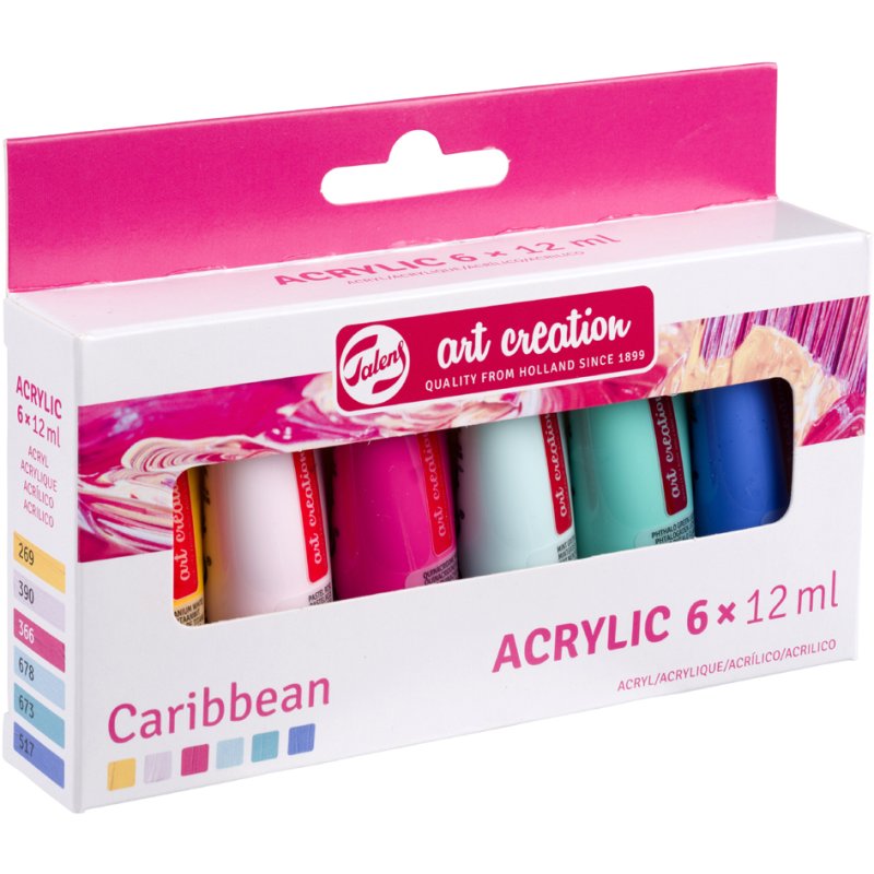 Royal Talens Art Creation Caribbean acrylic paint set, 6×12 ml