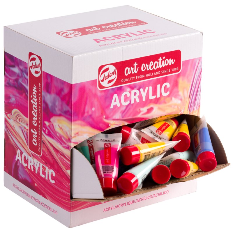 Royal Talens peinture acrylique Art Creation, distributeur Caribbean assortiment couleurs, 100 pièces