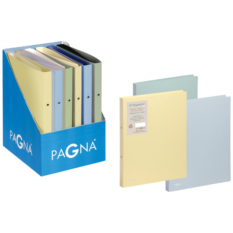PAGNA ring folders Pastell eco, A4, assorted colours, pack of 12