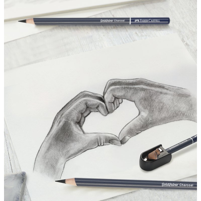 Faber-Castell set de dessin GOLDFABER CHARCOAL, 8 pièces, fusain