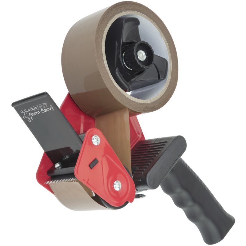 RAPESCO dérouleur manuel 960 pour ruban d'emballage, noir/rouge, ruban inclus