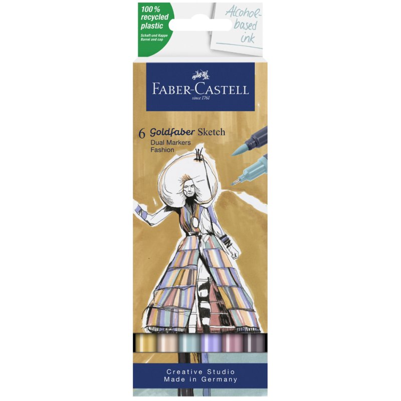 FABER-CASTELL GOLDFABER sketch markers, Fashion, 6 pieces