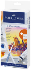 FABER-CASTELL aquarelverf in tubes, 12-delige set, 9 ml per tube, inclusief mengpalet