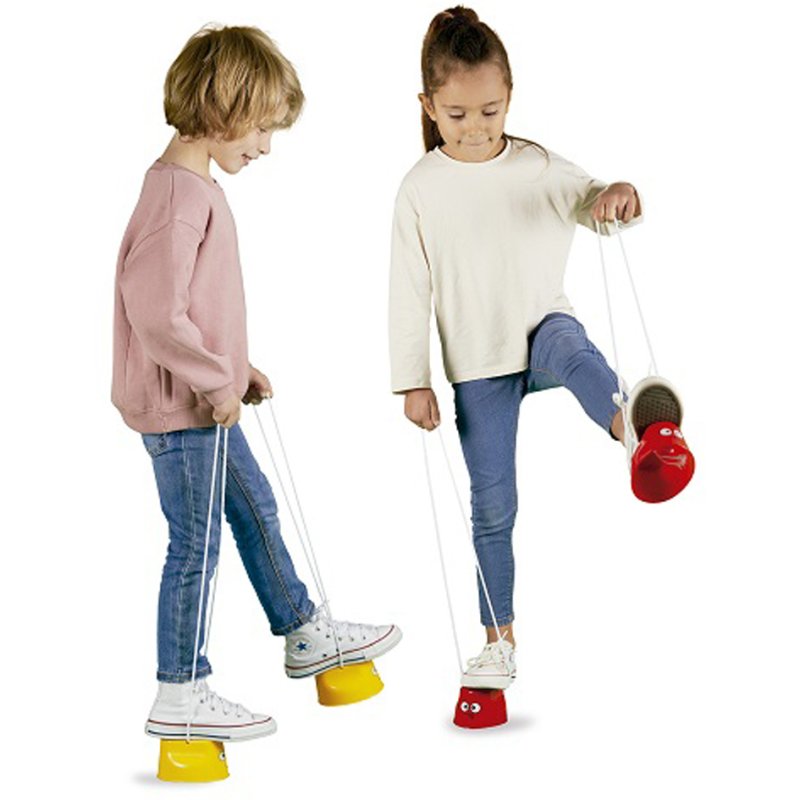 APLI kids kleutersteltlopers Party Time, kunststof, rood en geel, set van 2