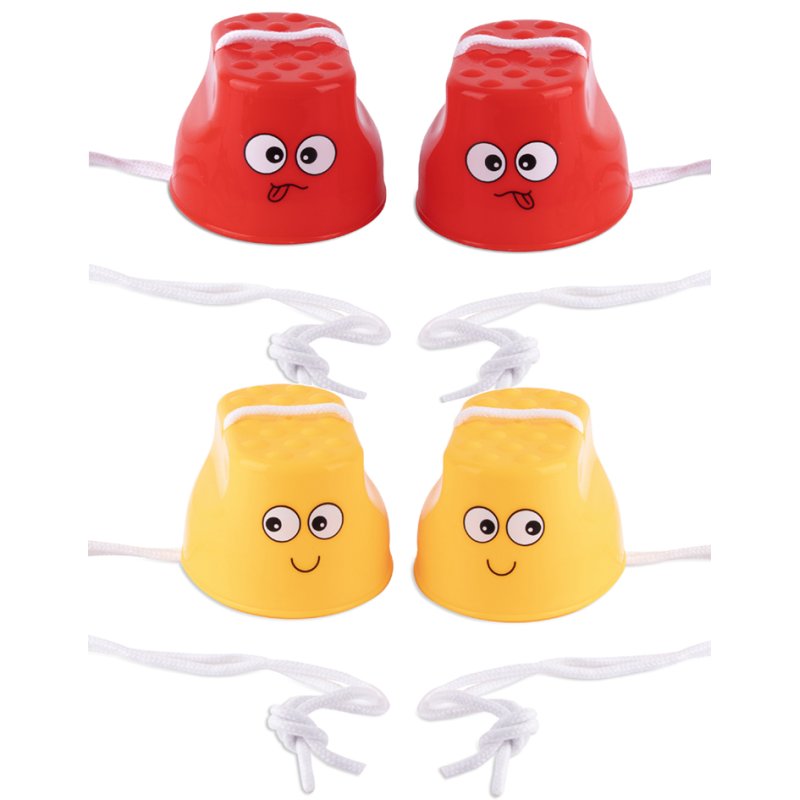 APLI kids kleutersteltlopers Party Time, kunststof, rood en geel, set van 2