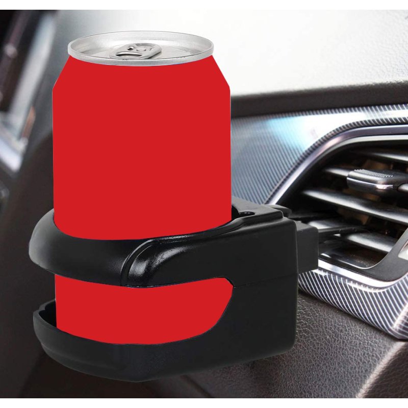 IWH porte-gobelet auto pour grille d'aération, noir, plastique