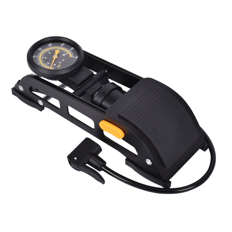 IWH foot air pump, black, up to 10 bar