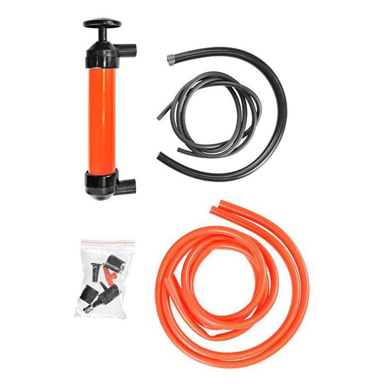 IWH pompe à air et siphon, noir/rouge, avec tuyaux et adaptateurs